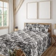 thumbnail image 1 of Ambesonne Flowers Fitted & Flat Sheet with Sham 3 Pcs Set, Mimosa Frangipani Print, Twin, Warm Taupe Dimgray, 1 of 1