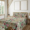 thumbnail image 1 of Ambesonne Flowers Fitted & Flat Sheet with Sham 3 Pcs Set, Victorian Floral Pattern, Twin XL, Pink and Multicolor, 1 of 1