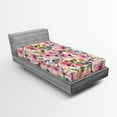 thumbnail image 1 of Ambesonne Flowers Fitted Sheet 2 Pcs Set, Shabby Plant Rose Floral, Twin XL, Multicolor, 1 of 3