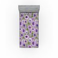 thumbnail image 1 of Ambesonne Flowers Fitted Sheet, Spring Meadow Chamomile Art, Twin XL Size, Mauve Purple and Green, 1 of 5