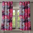 thumbnail image 1 of Ambesonne Flowers Grommet Curtain, Garden Blooming Romance Art, 50"x60", Pink Pale Grey Purple, 1 of 1