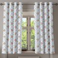 thumbnail image 1 of Ambesonne Flowers Grommet Curtain, Nature Romance Classic, 50" x 54", Pink and Blue, 1 of 6