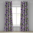thumbnail image 1 of Ambesonne Flowers Grommet Curtain, Spring Meadow Chamomile Art, 50"x72", Mauve Purple and Green, 1 of 5