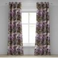 thumbnail image 1 of Ambesonne Flowers Grommet Curtain, Watercolor Meadow Flowers, 50"x84", Mauve Army Green and Rose, 1 of 5