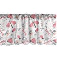 thumbnail image 1 of Ambesonne Flowers Insects Window Valance, Hand Drawn Print of Dragonflies in Pastel Tones, Curtain Valance for Kitchen Bedroom Decor with Rod Pocket, 54" X 12", Pink Peach, 1 of 2