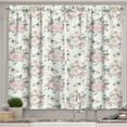 thumbnail image 1 of Ambesonne Flowers Kitchen Curtains, Roses Bouquet, 55"x45", Pale Pink Green, 1 of 3