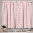 thumbnail image 1 of Ambesonne Flowers Kitchen Curtains, Vintage Damask Home, 55"x39", Pale Pink White, 1 of 3