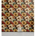 thumbnail image 1 of Ambesonne, Flowers Peel & Stick Wallpaper for Home, Retro poppy Branches Print, 13"x36", Amber Seafoam and Brown, 1 of 1