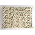 thumbnail image 1 of Ambesonne Flowers Pillow Sham, Abstract Colorful Flora, 36" X 20", Multicolor, 1 of 2
