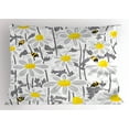 thumbnail image 1 of Ambesonne Flowers Pillow Sham, Daisy Leaf Spring Time, 26" X 20", Yellow White, 1 of 2