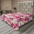 thumbnail image 1 of Ambesonne Flowers Print Flat Bedding Sheet Soft Top Sheet, Daisy Blossoms Art, Queen, Eggshell Magenta Pink, 1 of 1