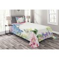 thumbnail image 1 of Ambesonne Flowers Quilted Bedspread Set 2 Pcs, Lilac Spring Lavenders, Twin Size, Multicolor, 1 of 3