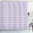 thumbnail image 1 of Ambesonne Flowers Shower Curtain, Damask Art Pattern Vintage, 69"Wx75"L, White Violet, 1 of 4