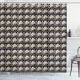 thumbnail image 1 of Ambesonne Flowers Shower Curtain, White and Cocoa Blossoms, 69"Wx70"L, Multicolor, 1 of 4
