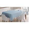 thumbnail image 1 of Ambesonne Flowers Tablecloth Rectangular Table Cover, Abstract Cherry Blossom, 52"x70", Pale Blue and White, 1 of 4