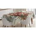 thumbnail image 1 of Ambesonne Flowers Tablecloth Rectangular Table Cover, Tender Floral Marble Print, 60"x84", Pale Ruby and Laurel Green, 1 of 3