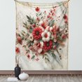 thumbnail image 1 of Ambesonne Flowers Tapestry Wall Hanging, Tender Floral Marble Print, 40"x60", Pale Ruby and Laurel Green, 1 of 3