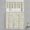 thumbnail image 1 of Ambesonne Flowers Valance & Curtain, Vintage Hearts Ribbons, 55"x45", Beige Mint, 1 of 6