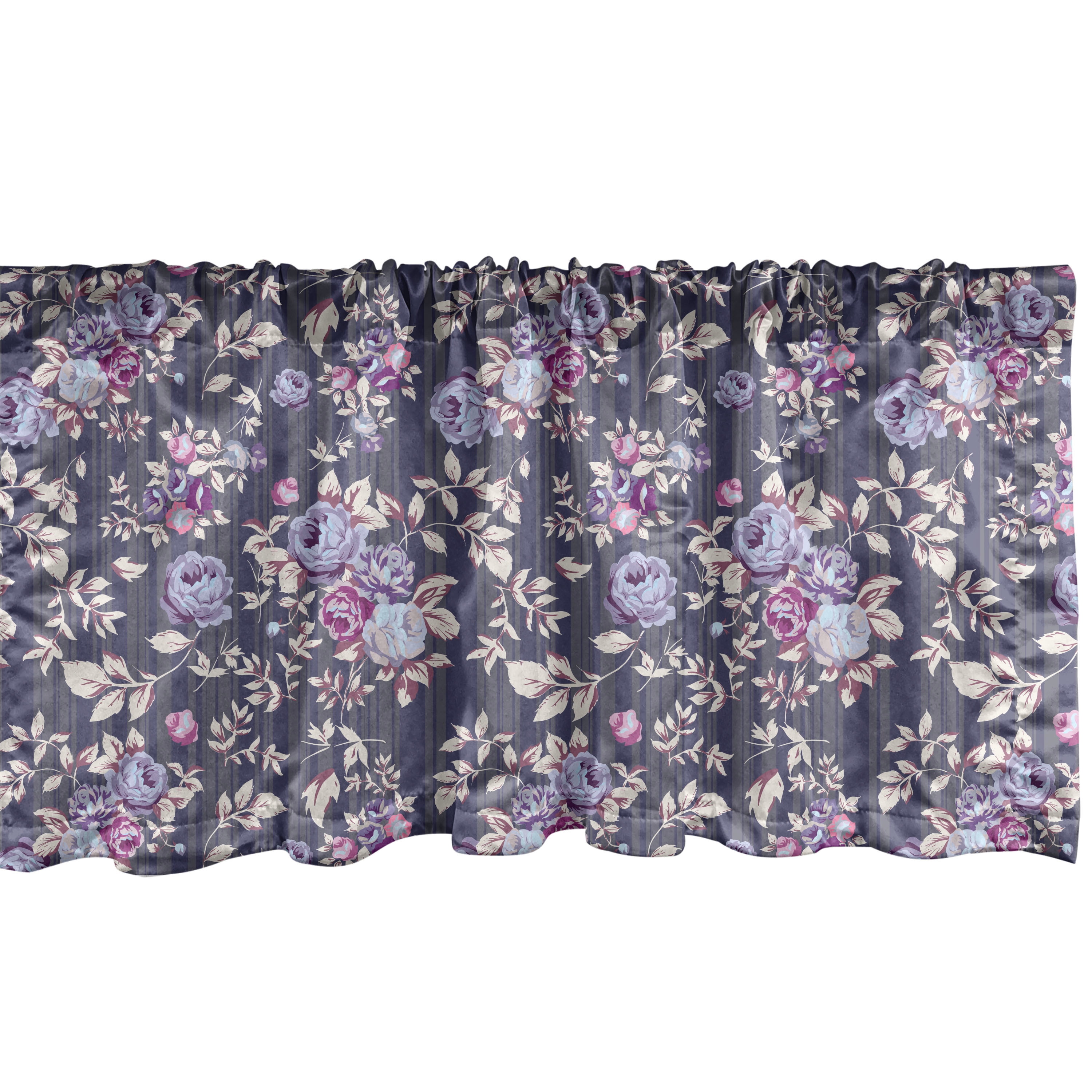 Floral Pattern Light Filtering Satin Valance 42" x 12"
