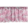 thumbnail image 1 of Ambesonne Flowers Valance Pack of 2, Pinkish Paisley Pattern, 54"X12", Pink, 1 of 5