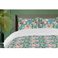 thumbnail image 1 of Ambesonne Flowers Vintage Down Alternative Quilt Comforter, Cottagecore Floral, Full, Seafoam Pale Pink Blush, 1 of 1