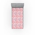 thumbnail image 1 of Ambesonne Flowers Vintage Fitted Sheet, Romantic Rose Art, Twin Size, Pale Eggplant Dark Pink, 1 of 5