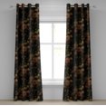 thumbnail image 1 of Ambesonne Flowers Vintage Grommet Curtain, Night Rose Pattern, 50"x108", Pale Ruby and Pale Green, 1 of 1