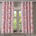 thumbnail image 1 of Ambesonne Flowers Vintage Grommet Curtain, Romantic Rose Art, 50"x60", Pale Eggplant Dark Pink, 1 of 1