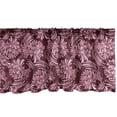 thumbnail image 1 of Ambesonne Flowers Window Valance, Abstract RetroFlora Petals, 42" x 18", Dark Magenta Pale Pink, 1 of 3