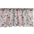 thumbnail image 1 of Ambesonne Flowers Window Valance, Floral Spring Vibes Print, 54" X 18", Soft Blue Pale Pink Peach, 1 of 3