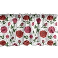 thumbnail image 1 of Ambesonne Flowers Window Valance, Romantic Roses Composition, 54" X 12", Green and Dark Pink, 1 of 3