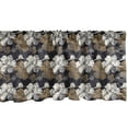 thumbnail image 1 of Ambesonne Flowers Window Valance, White and Cocoa Blossoms, 42" x 18", Multicolor, 1 of 3