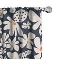 thumbnail image 1 of Ambesonne Flowery Curtains, Abstract Garden in Spring, Pair of 28"x84", Off White and Charcoal Grey, 1 of 1