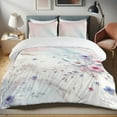 thumbnail image 1 of Ambesonne Flowery Duvet Cover Set, Wildflowers Mossy Marble, Calking, Lavender Blush Sage Green, 1 of 4