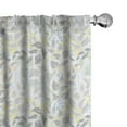 thumbnail image 1 of Ambesonne Foliage 4-Panel Curtains, Multicolored Leaf Patterns, 56"x63", Pale Blue Pale Taupe, 1 of 1
