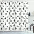 thumbnail image 1 of Ambesonne Foliage Shower Curtain, Leaves Spring Nature, 69"Wx84"L, Black and White, 1 of 5