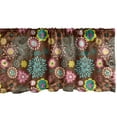 thumbnail image 1 of Ambesonne Folk Art Window Valance, Colorful Flowers Spring, 42" x 12", Dark Rosewood Multicolor, 1 of 3