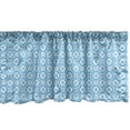 thumbnail image 1 of Ambesonne Folk Art Window Valance, Floral Ukrainian, 42" x 12", Sky Blue and White, 1 of 3