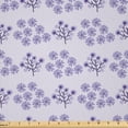 thumbnail image 1 of Ambesonne Folk Blooms Fabric by the Yard Microfiber, Pastel Cold Tones Flora, 3 Yards, Pale Ceil Blue Indigo, 1 of 2