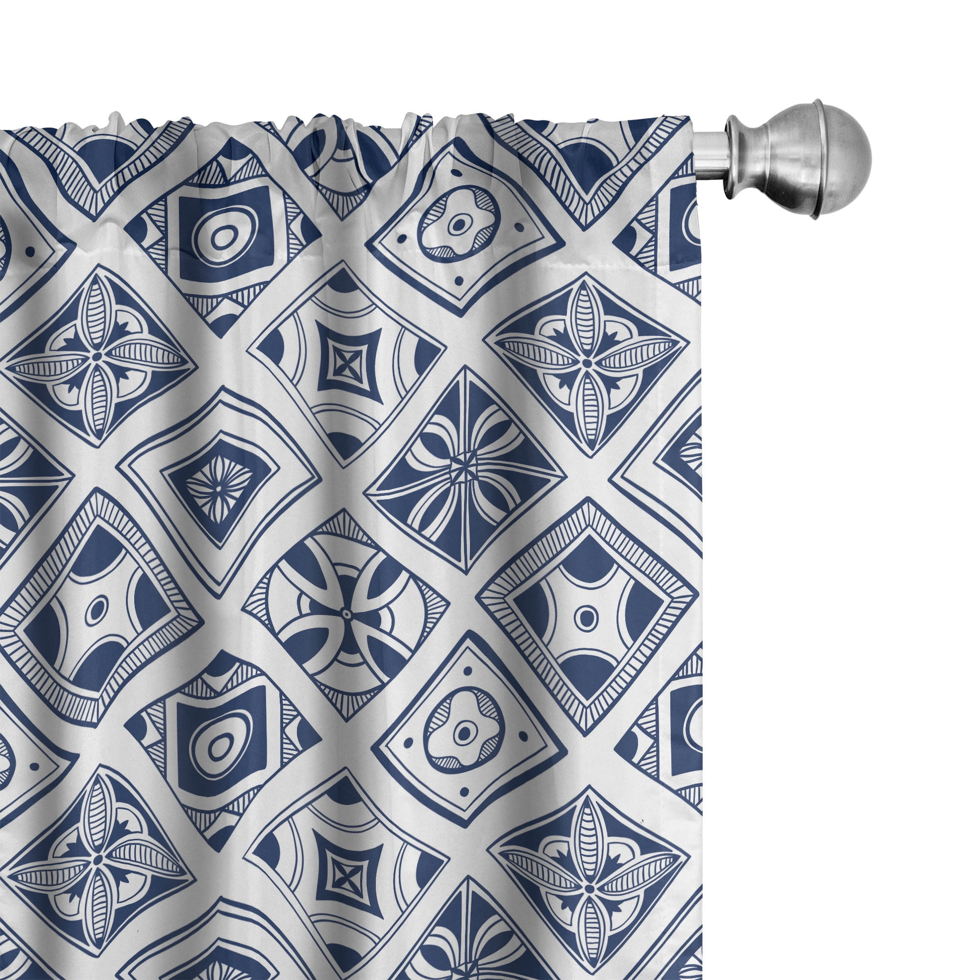 Ambesonne Folk Curtains, Spanish Traditional Ornaments, Pair of 28"x95 ...