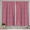 thumbnail image 1 of Ambesonne Folk Kitchen Curtains, Ethnic Retro Geometric Pattern, 55"x39", Multicolor, 1 of 1