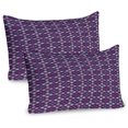 thumbnail image 1 of Ambesonne Folk Pillow Sham 2 Pack, Violet Tones Rhombuses Design, 26"x20", Purple and Multicolor, 1 of 3