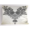 thumbnail image 1 of Ambesonne Folk Pillow Sham, Far Eastern Vintage Art, 36" X 20", Black Cream, 1 of 2