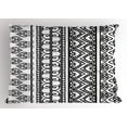 thumbnail image 1 of Ambesonne Folk Pillow Sham, Swirls and Leaf Art, 26" X 20", White Black, 1 of 2