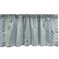 thumbnail image 1 of Ambesonne Folk Window Valance, Bicolour Design Pattern with Vertical Style Chevrons and Strips, Curtain Valance for Kitchen Bedroom Decor with Rod Pocket, 54" X 18", Green Dark Ceil Blue, 1 of 2