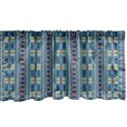 thumbnail image 1 of Ambesonne Folk Window Valance, Stripes and Triangles, 54" X 18", Slate Blue Multicolor, 1 of 2