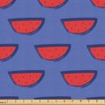 thumbnail image 1 of Ambesonne Food Art Fabric by the Yard Upholstery, Simplified Watermelons, 10 Yards, Dark Ceil Blue and Dark Coral, 1 of 5