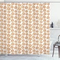 thumbnail image 1 of Ambesonne Food Art Shower Curtain, Sliced Pizzas Plain Back, 69"Wx84"L, Sand Brown Army Green, 1 of 4