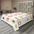thumbnail image 1 of Ambesonne Food Flat Sheet, Dessert Concept Sketches, Full Size, Multicolor, 1 of 1