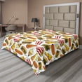 thumbnail image 1 of Ambesonne Food Flat Sheet, Energetic Fast Food Cartoon, King Size, Multicolor, 1 of 1